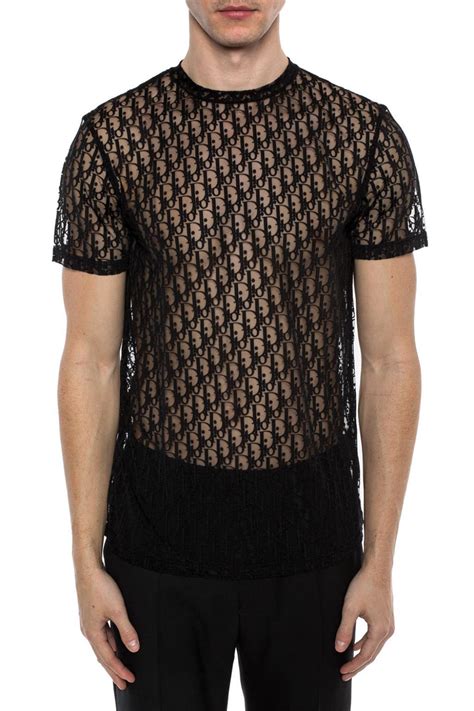 dior black see through shirt